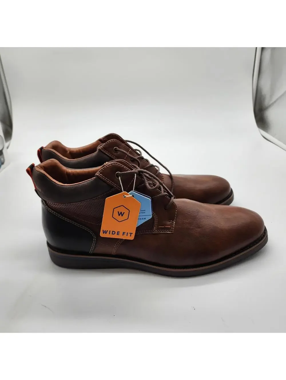New Nunn Bush Circuit Plain Toe Chukka Work Boot Cognac 85009-221 10.5 W